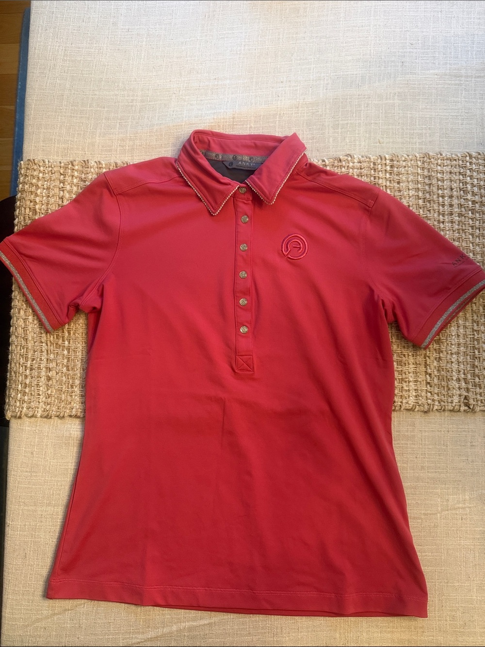 ANKY Equestrian Hot Pink Snap Polo Shirt
